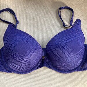 Victoria Secret Bra Size 36B Body by Victoria Demi UpLift Dark Blue Color